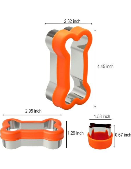 Juego de Cortadores de Galletas para Perros VTUGP - 3 Piezas Juego de Cortadores de Galletas para Perros VTUGP - 3 Piezas