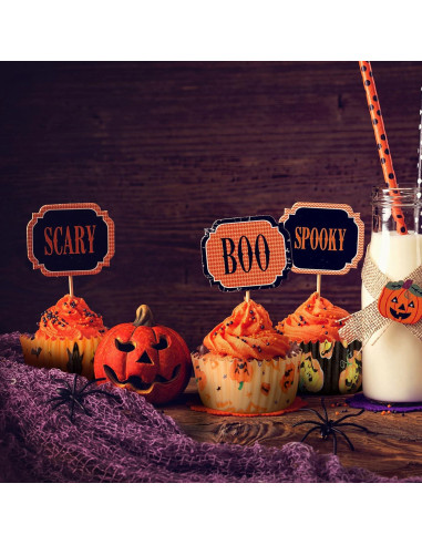 Forros para Cupcakes de Halloween Patelai 600 Piezas Multicolor