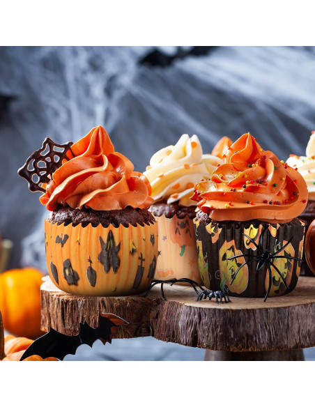 Forros para Cupcakes de Halloween Patelai 600 Piezas Multicolor