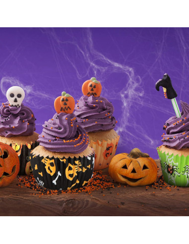 Forros para Cupcakes de Halloween Patelai 600 Piezas Multicolor