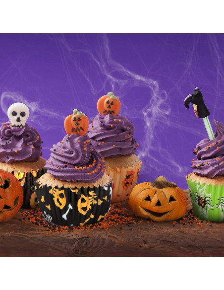 Forros para Cupcakes de Halloween Patelai 600 Piezas Multicolor