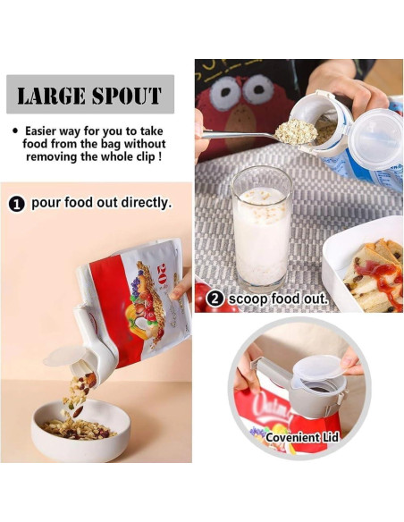 Clip de Sellado y Vertido para Snacks Darfooper 1 Pcs