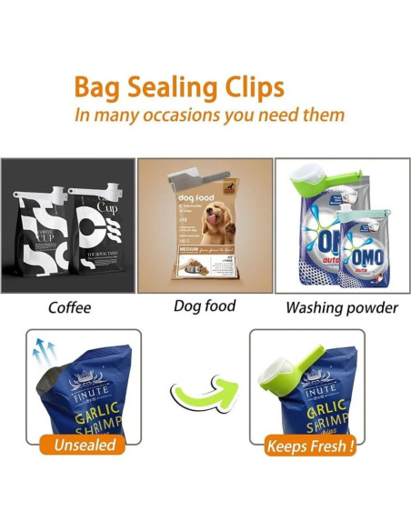 Clip de Sellado y Vertido para Snacks Darfooper 1 Pcs