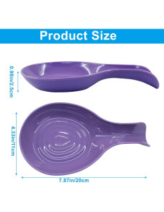 Juego de Soporte para Cucharas de Plástico Cionyce Morado - 4 Piezas 2