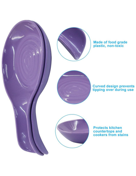 Juego de Soporte para Cucharas de Plástico Cionyce Morado - 4 Piezas
