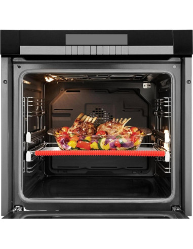 Protectores de estante de horno de silicona Emoshayoga 35cm Rojo