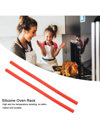 Protectores de estante de horno de silicona Emoshayoga 35cm Rojo