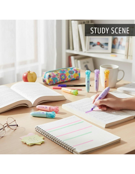 Set de 6 Mini Resaltadores Kawaii IEFFPIN Multicolor