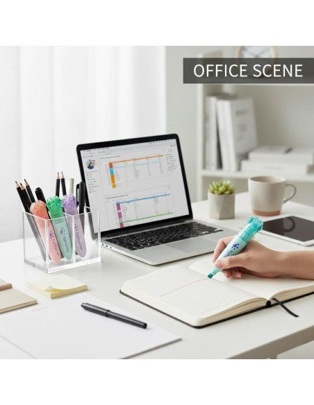 Set de 6 Mini Resaltadores Kawaii IEFFPIN Multicolor