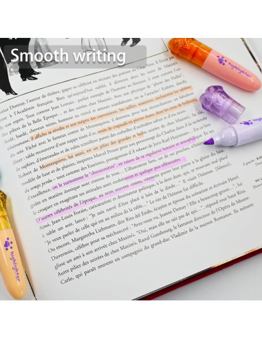 Set de 6 Mini Resaltadores Kawaii IEFFPIN Multicolor