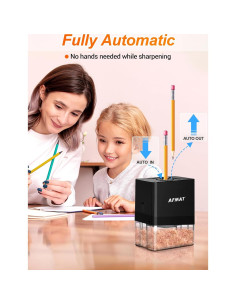 Sacapuntas Eléctrico Automático AFMAT PSA8 para Lápices 8mm 2
