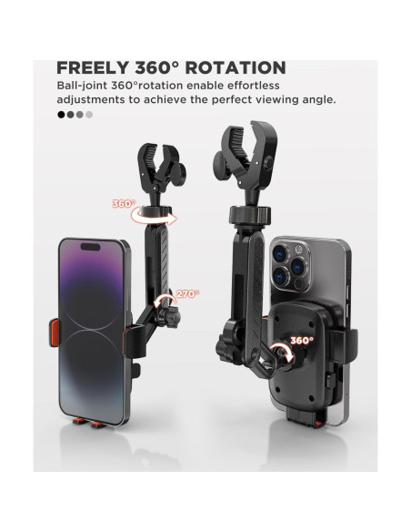 Soporte para Teléfono en Espejo Retrovisor IPOW Rojo Ajustable