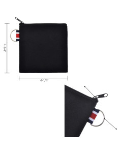 Paquete de 3 bolsas de lienzo con cremallera DraCra 2