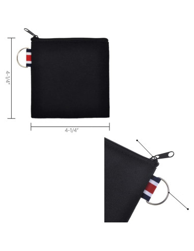 Paquete de 3 bolsas de lienzo con cremallera DraCra