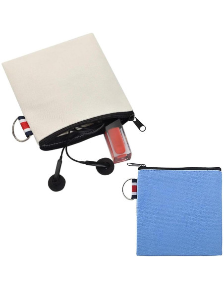 Paquete de 3 bolsas de lienzo con cremallera DraCra