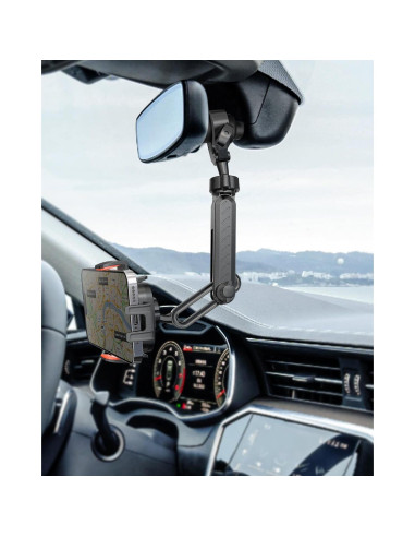 Soporte para Teléfono en Espejo Retrovisor IPOW Rojo Ajustable