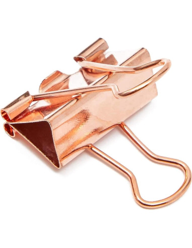 Clips de Binder Rosa Dorado Bright Creations - 150 Piezas Variadas