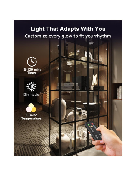 Luces Puck LED Recargables Tedmos 2400mAh con Control Remoto