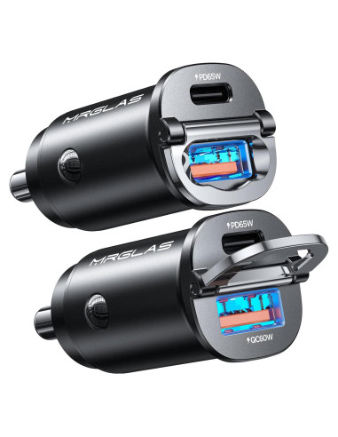 Cargador de Coche USB C MRGLAS 125W PD65W QC60W Doble Puerto
