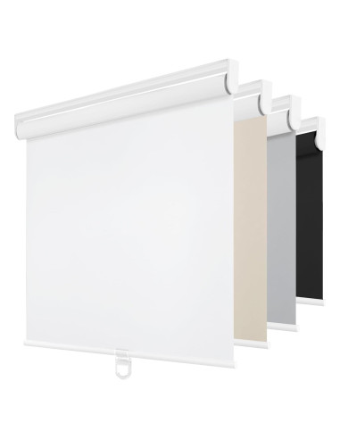 Persiana enrollable blackout ChrisDowa 55.88x182.88 cm blanca