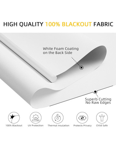 Persiana enrollable blackout ChrisDowa 55.88x182.88 cm blanca