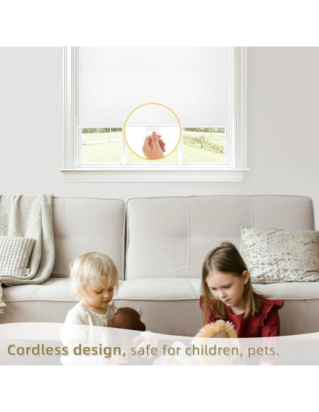 Persiana enrollable blackout ChrisDowa 55.88x182.88 cm blanca