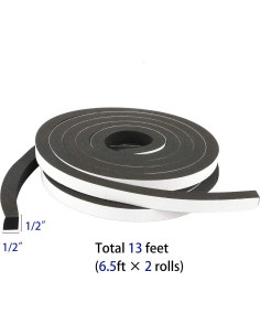 Cinta de Espuma Adhesiva CR 1.3cm x 1.3cm x 6.5m Aislamiento 2