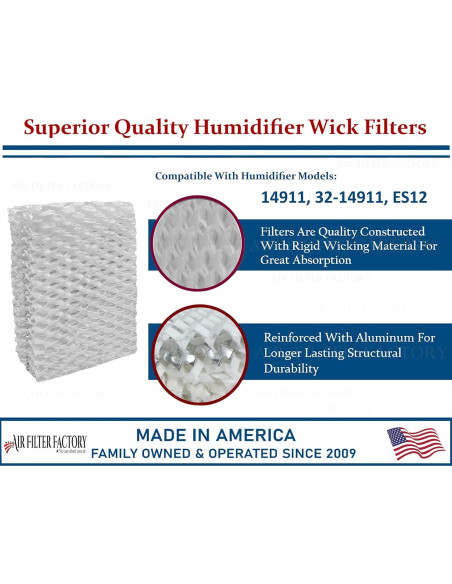 Filtro de Mecha Air Filter Factory 32-14911 para Humidificador - Paquete de 4