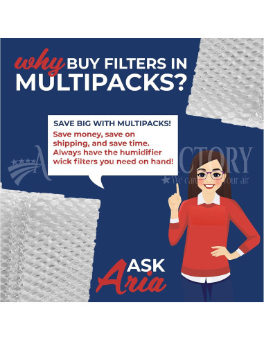 Filtro de Mecha Air Filter Factory 32-14911 para Humidificador - Paquete de 4