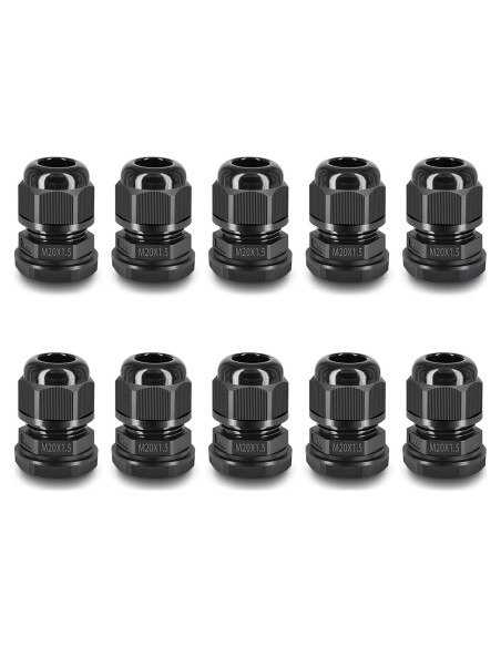 Conectores de Cable Impermeables NineLeaf M20x1.5 10 Piezas