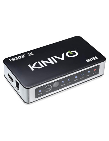 Interruptor HDMI 4K Kinivo 501BN 5 Puertos con Control Remoto