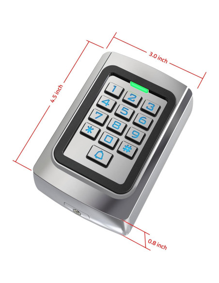 Teclado de Control de Acceso AMOCAM K10ID IP68 2000 Usuarios