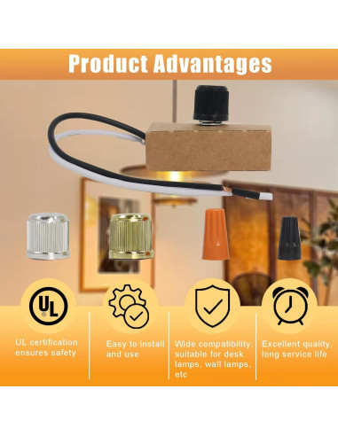 Interruptor Regulador 200W Ketofa para Lámparas Incandescentes