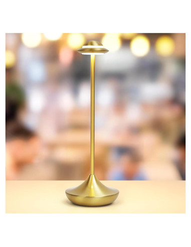 Lámpara de Mesa LED Inalámbrica Baishezhuan Dorada 3 Niveles