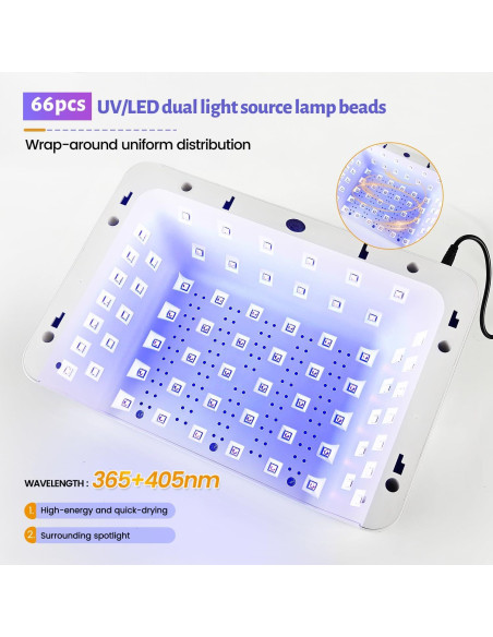 Lámpara de Uñas Profesional JODSONE 72W con Almohadilla