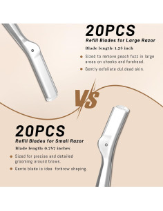 20 Cuchillas de Cejas LuottsCare para Dermaplaning Mujeres 2