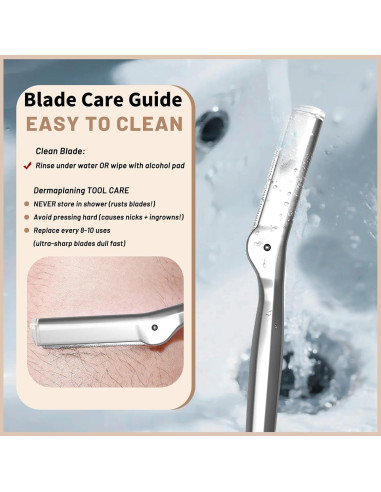 20 Cuchillas de Cejas LuottsCare para Dermaplaning Mujeres