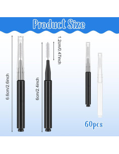 60 Micro Cepillos de Cejas y Pestañas LXUEJIE - Reutilizables 2