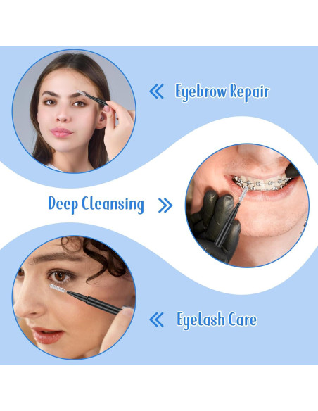 60 Micro Cepillos de Cejas y Pestañas LXUEJIE - Reutilizables