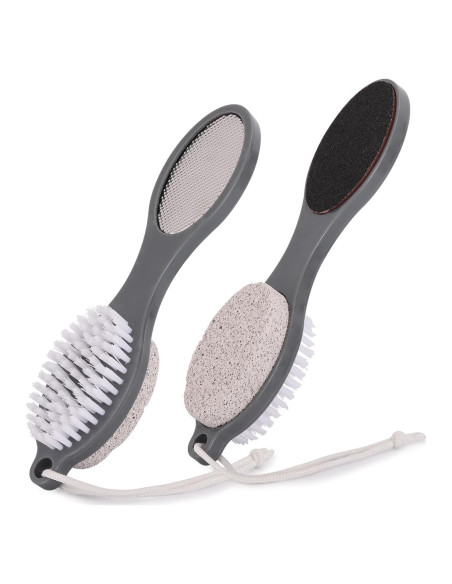 Limpiador de Pies 4 en 1 BTYMS - Lima, Raspador, Cepillo y Piedra Pómez