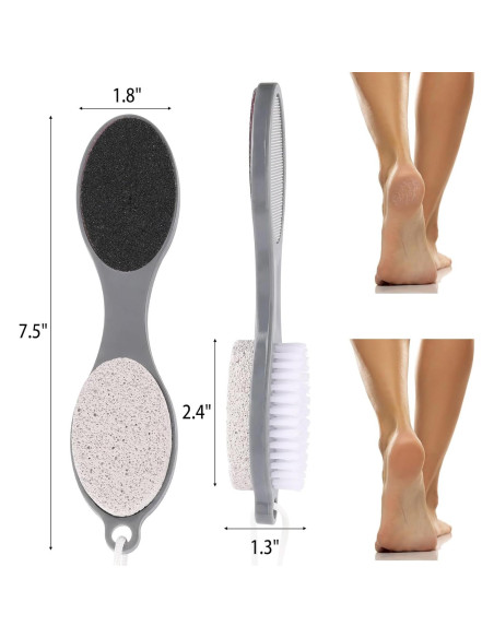 Limpiador de Pies 4 en 1 BTYMS - Lima, Raspador, Cepillo y Piedra Pómez