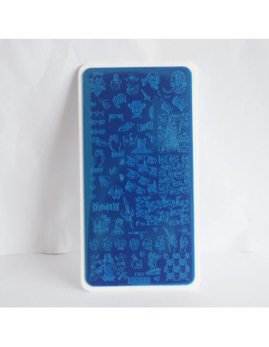 5 Placas de Estampado de Uñas Halloween Mezerdoo 12x6cm