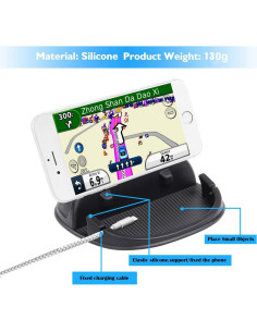 Soporte para teléfono celular de automóvil Chirsfly negro antideslizante 2