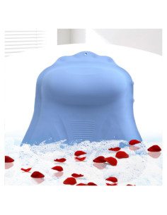 Almohada de Baño Deenwada de Silicona Azul - Reposacabezas Ergonómico