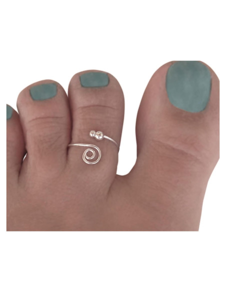 Anillo Ajustable de Plata de Ley 925 para Dedo del Pie - Joyería MiYa