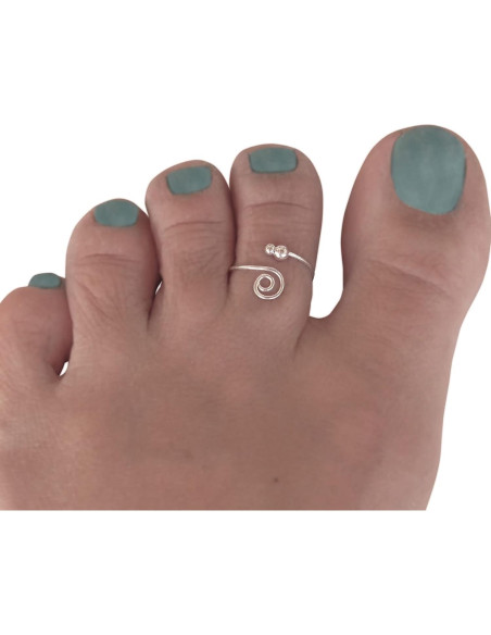 Anillo Ajustable de Plata de Ley 925 para Dedo del Pie - Joyería MiYa