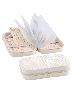 Organizador de Joyería Grande Lolalet Blanco - Estuche de Viaje