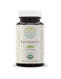 Cápsulas de Sarsaparilla Orgánica 500 mg HerbEra - 60 Unidades