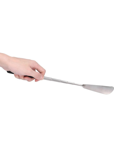 Cuchara para zapatos extensible Akozon, acero inoxidable, 30 cm