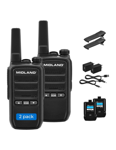 Walkie Talkies Midland BR10 FRS 2-Pack 2W Recargables